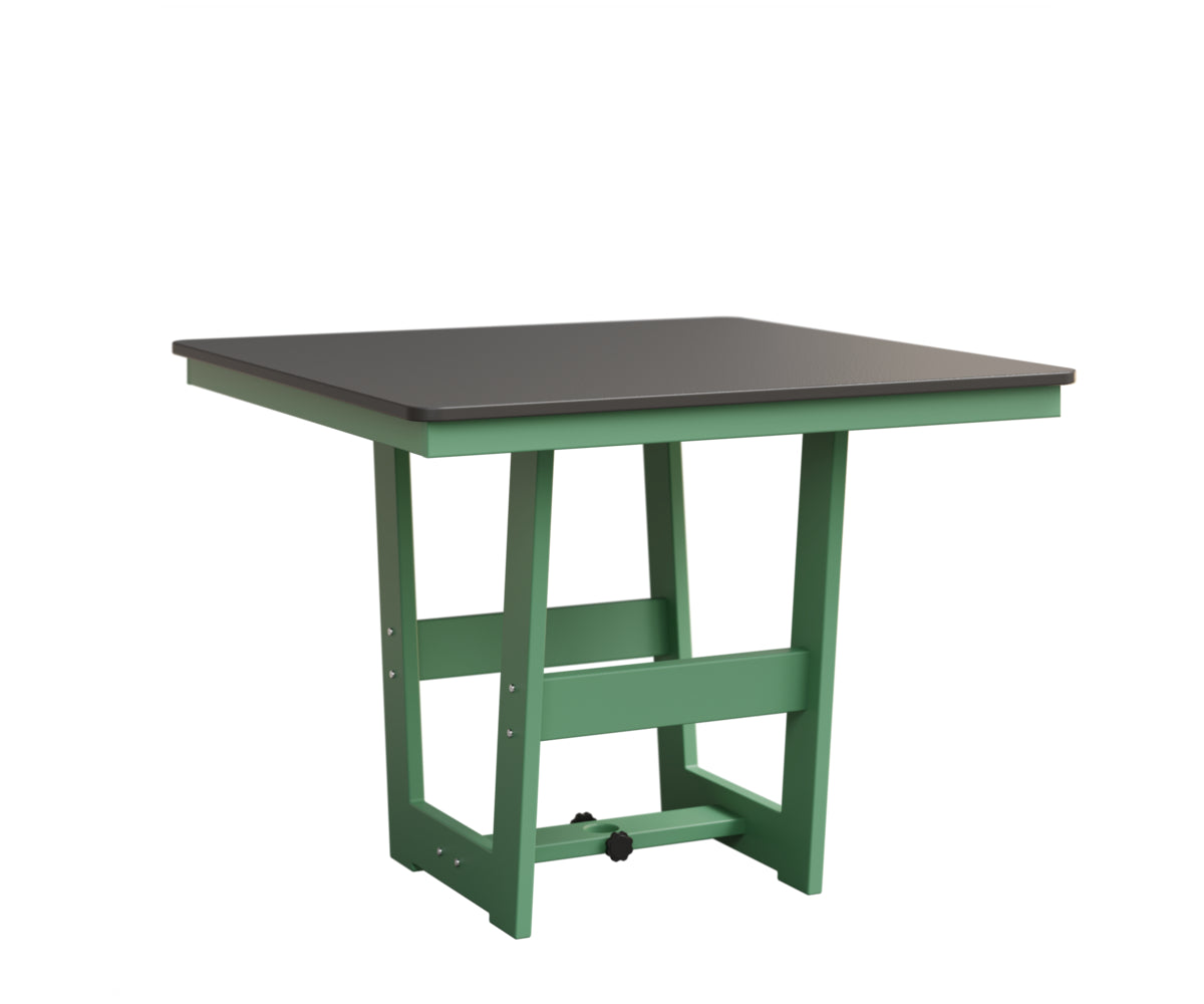 Berlin Gardens MGP Hudson Dining Height 40" x 40" Square Table with Hammered Top