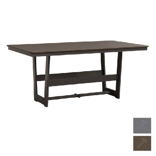 Berlin Gardens MGP Hudson Dining Height 40" x 70" Rectangle Table with Hammered Top