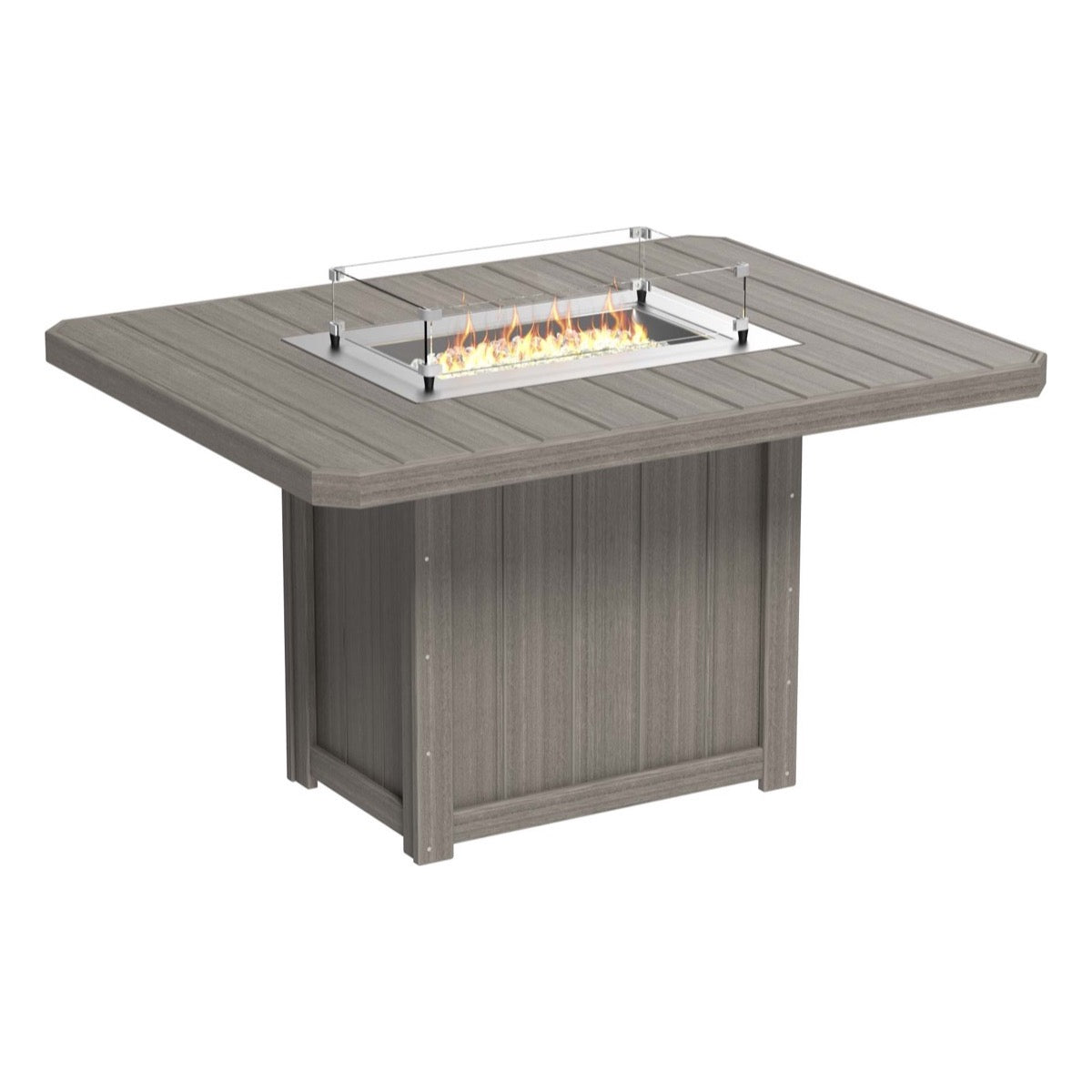 LuxCraft Lumin Fire Table 62" Rectangular - Bar Height