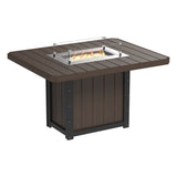 LuxCraft Lumin Fire Table 62" Rectangular - Dining Height