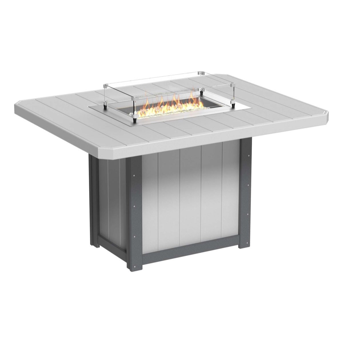 LuxCraft Lumin Fire Table 62" Rectangular - Dining Height