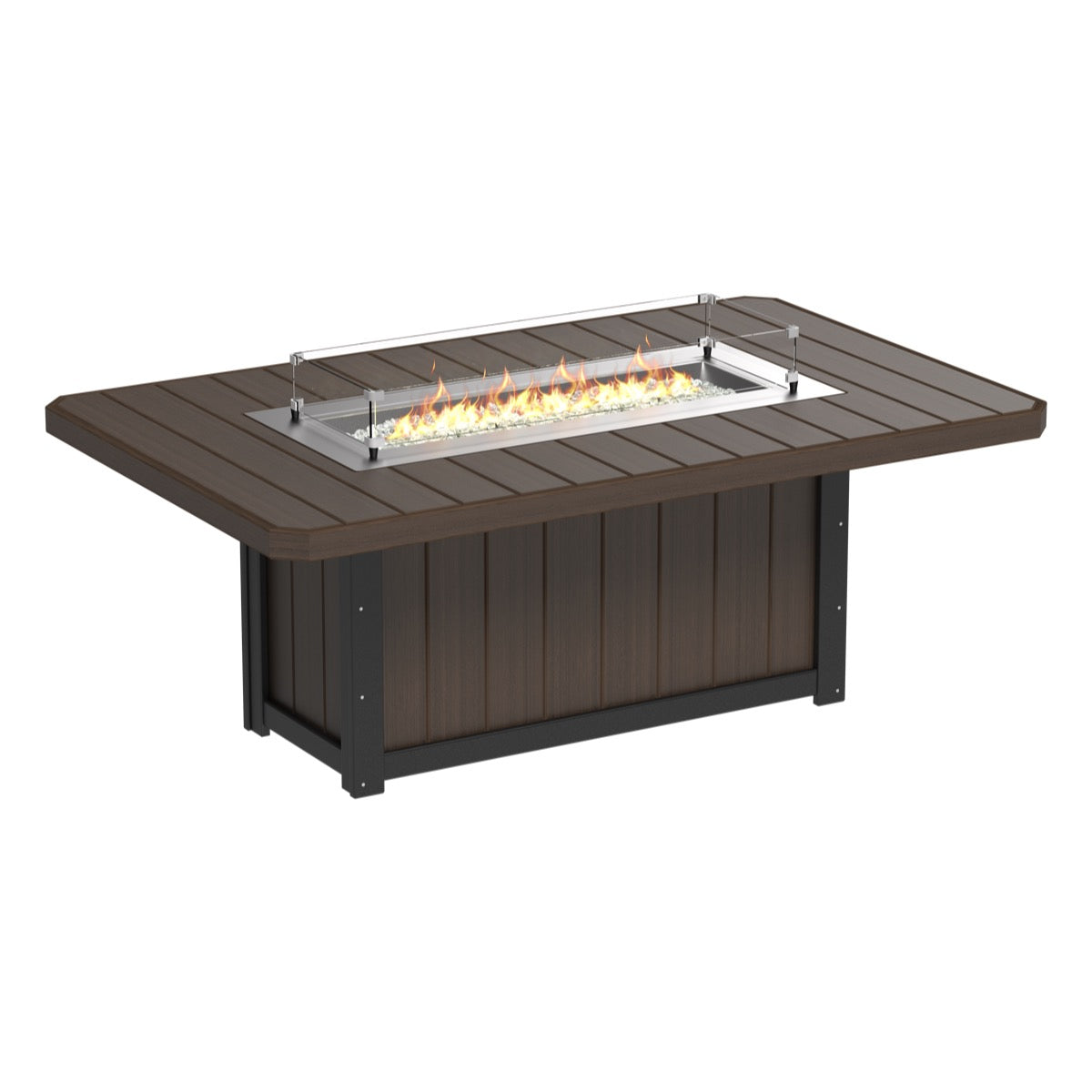 LuxCraft Lumin Fire Table 79" Rectangular - Bar Height