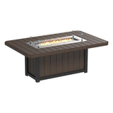 LuxCraft Lumin Fire Table 79" Rectangular - Bar Height