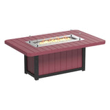 LuxCraft Lumin Fire Table 79" Rectangular - Counter Height