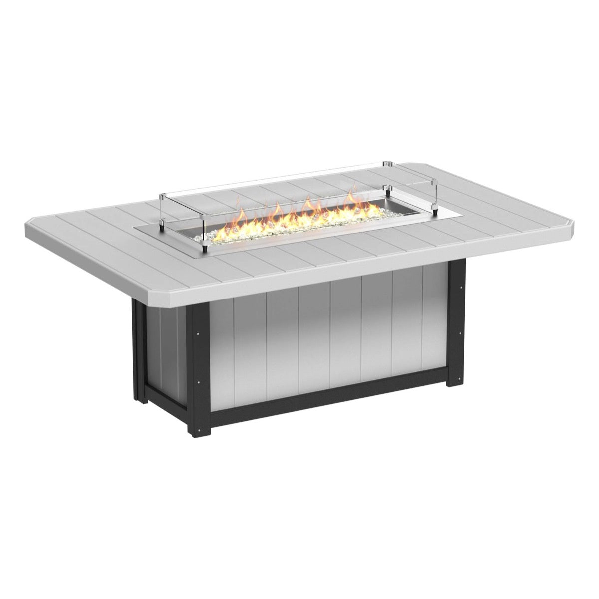 LuxCraft Lumin Fire Table 79" Rectangular - Dining Height