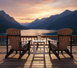 FREE Side Table With Purchase Of LuxCraft 2 Piece Deluxe Adirondack Chair Set