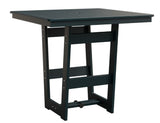 Berlin Gardens MGP Hudson Bar Height 40" x 40" Square Table with Hammered Top