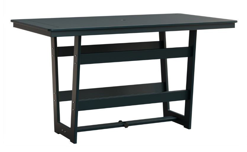 Berlin Gardens MGP Hudson Bar Height 40" x 70" Rectangle Table with Hammered Top