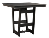 Berlin Gardens MGP Hudson Counter Height 40" x 40" Square Table with Hammered Top