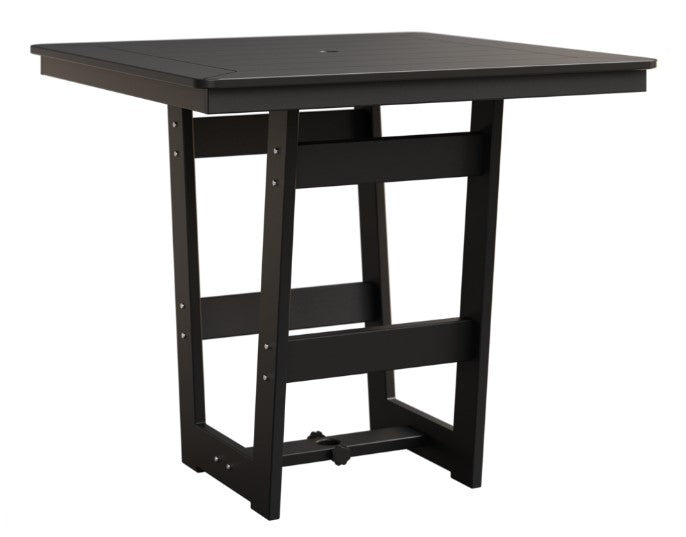Berlin Gardens MGP Hudson Bar Height 40" x 40" Square Table with Hammered Top