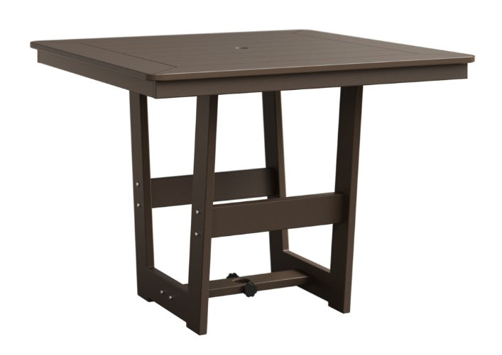 Berlin Gardens MGP Hudson Dining Height 40" x 40" Square Table with Hammered Top