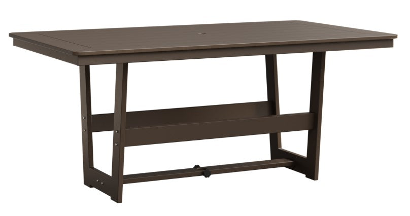 Berlin Gardens MGP Hudson Dining Height 40" x 70" Rectangle Table with Hammered Top