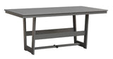 Berlin Gardens MGP Hudson Dining Height 40" x 70" Rectangle Table with Hammered Top