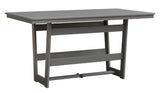 Berlin Gardens MGP Hudson Counter Height 40" x 70" Rectangle Table with Hammered Top