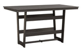 Berlin Gardens MGP Hudson Bar Height 40" x 70" Rectangle Table with Hammered Top