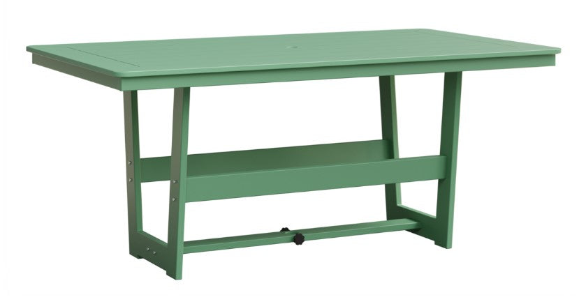 Berlin Gardens MGP Hudson Dining Height 40" x 70" Rectangle Table with Hammered Top