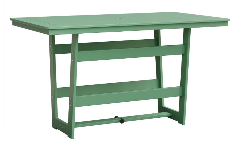 Berlin Gardens MGP Hudson Bar Height 40" x 70" Rectangle Table with Hammered Top