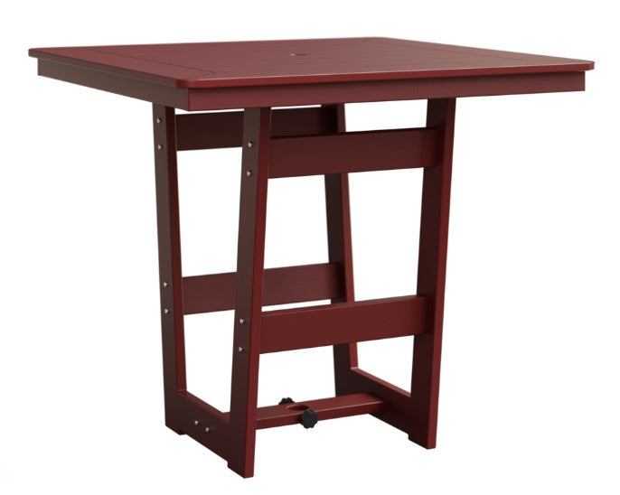 Berlin Gardens MGP Hudson Bar Height 40" x 40" Square Table with Hammered Top