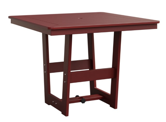 Berlin Gardens MGP Hudson Dining Height 40" x 40" Square Table with Hammered Top