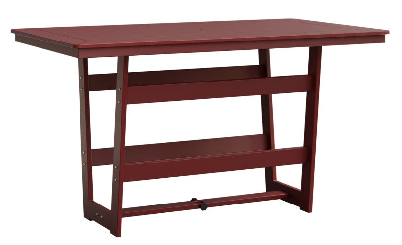 Berlin Gardens MGP Hudson Bar Height 40" x 70" Rectangle Table with Hammered Top