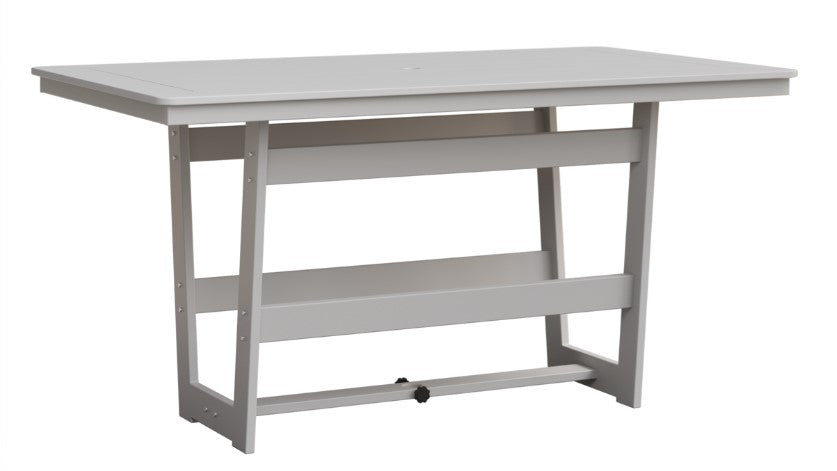 Berlin Gardens MGP Hudson Counter Height 40" x 70" Rectangle Table with Hammered Top