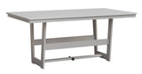 Berlin Gardens MGP Hudson Dining Height 40" x 70" Rectangle Table with Hammered Top