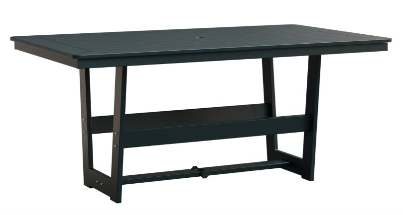 Berlin Gardens MGP Hudson Dining Height 40" x 70" Rectangle Table with Hammered Top