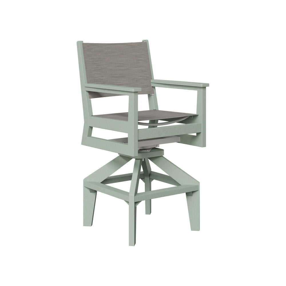 Berlin Gardens Mayhew Sling Swivel Bar Chair