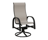 Berlin Gardens Murphy High Back Padded Sling Swivel Rocker Dining Chair