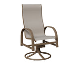 Berlin Gardens Murphy High Back Padded Sling Swivel Rocker Dining Chair