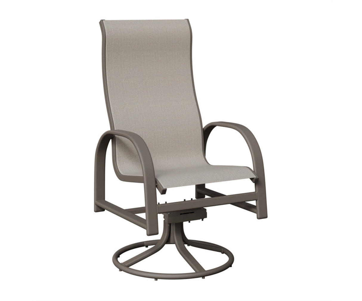 Berlin Gardens Murphy High Back Padded Sling Swivel Rocker Dining Chair