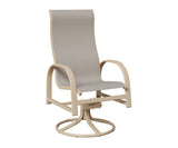 Berlin Gardens Murphy High Back Padded Sling Swivel Rocker Dining Chair