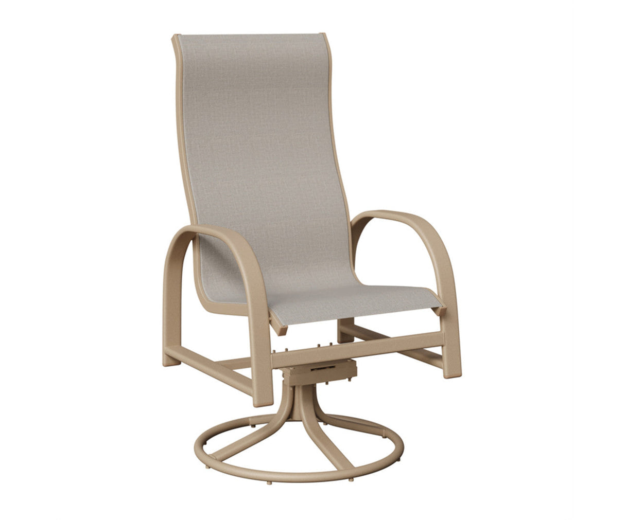 Berlin Gardens Murphy High Back Padded Sling Swivel Rocker Dining Chair