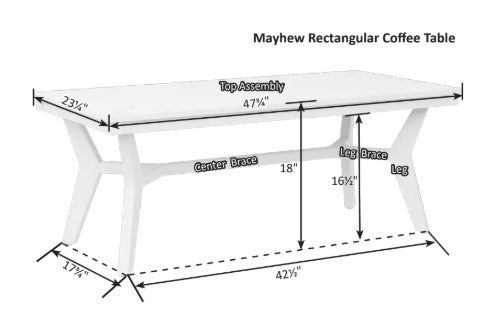 Berlin Gardens Mayhew Rectangular Coffee Table - MHRCT4818 1