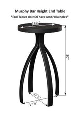 Berlin Gardens Murphy Aluminum Bar End Table
