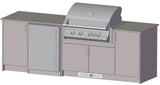 Berlin Gardens Agora 104" Outdoor Kitchen for Napoleon Grill