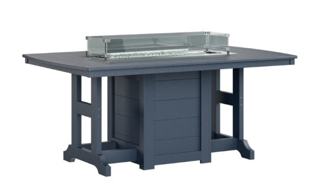 Berlin Gardens Garden Classic Standard Top 44" x 72" Rectangular Fire Dining Table