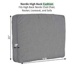 Berlin Gardens Nordic High Back Cushion (Corded)