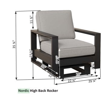 Berlin Gardens MGP Nordic High Back Club Rocker