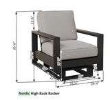 Berlin Gardens MGP Nordic High Back Club Rocker
