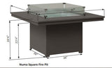 Berlin Gardens MGP Numa 47" Square Fire Pit Table