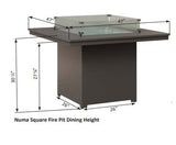 Berlin Gardens MGP Numa 47" Square Dining Height Fire Table