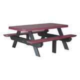 LuxCraft 6' Rectangular Picnic Table