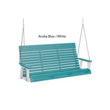 Berlin Gardens Casual-Back Three Seat Swing (Zinc Chains)
