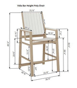 Berlin Gardens Vida Poly Bar Chair