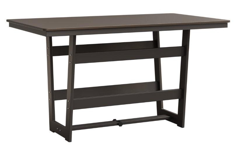 Berlin Gardens MGP Hudson Bar Height 40" x 70" Rectangle Table with Hammered Top