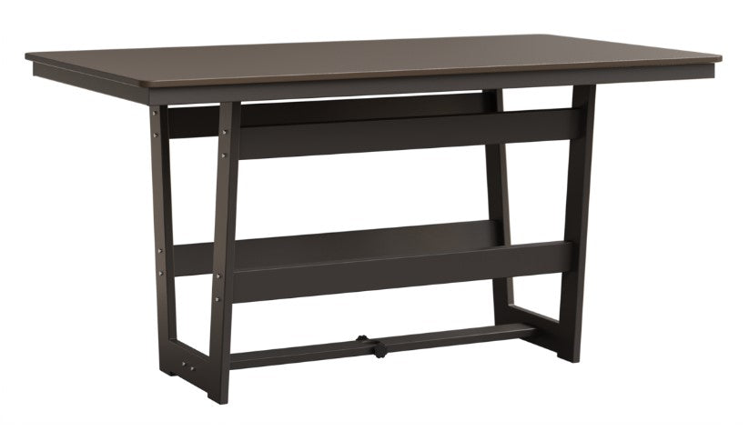 Berlin Gardens MGP Hudson Counter Height 40" x 70" Rectangle Table with Hammered Top
