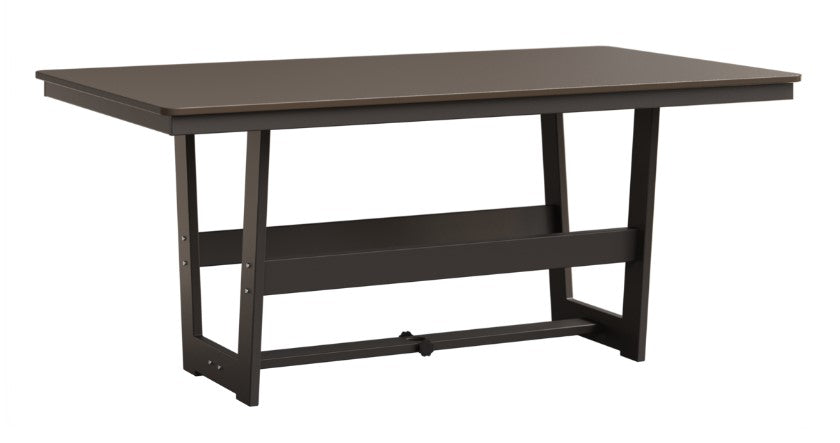 Berlin Gardens MGP Hudson Dining Height 40" x 70" Rectangle Table with Hammered Top