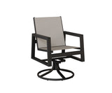 Berlin Gardens Vida Padded Sling Swivel Rocker Dining Chair