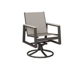Berlin Gardens Vida Padded Sling Swivel Rocker Dining Chair